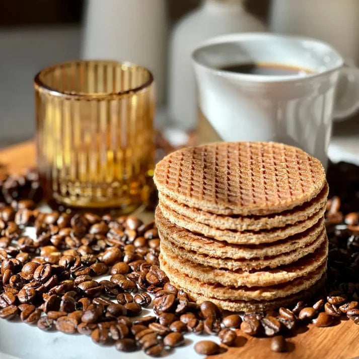 The Stroopwafel Coffee Moment™ | Coffee + 16 Vegan Stroopwafels