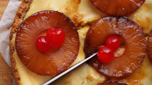 Pineapple Upside Down Cheesecake by Plates by Kody