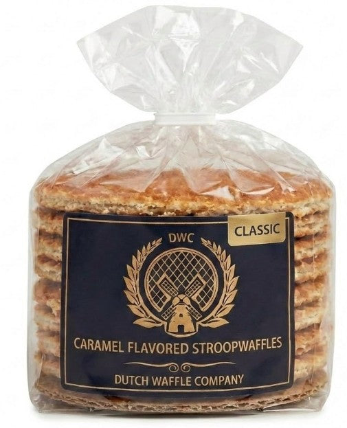 One bag with 8 fresh baked classic caramel stroopwafels to try