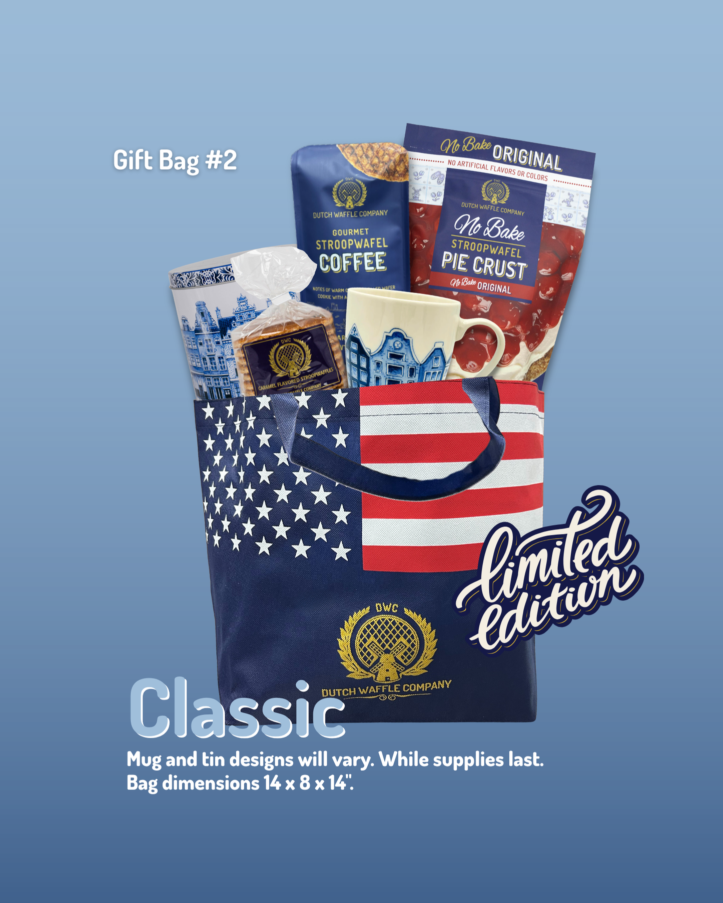 250 years USA Deluxe Classic Stroopwafel Gift Tin