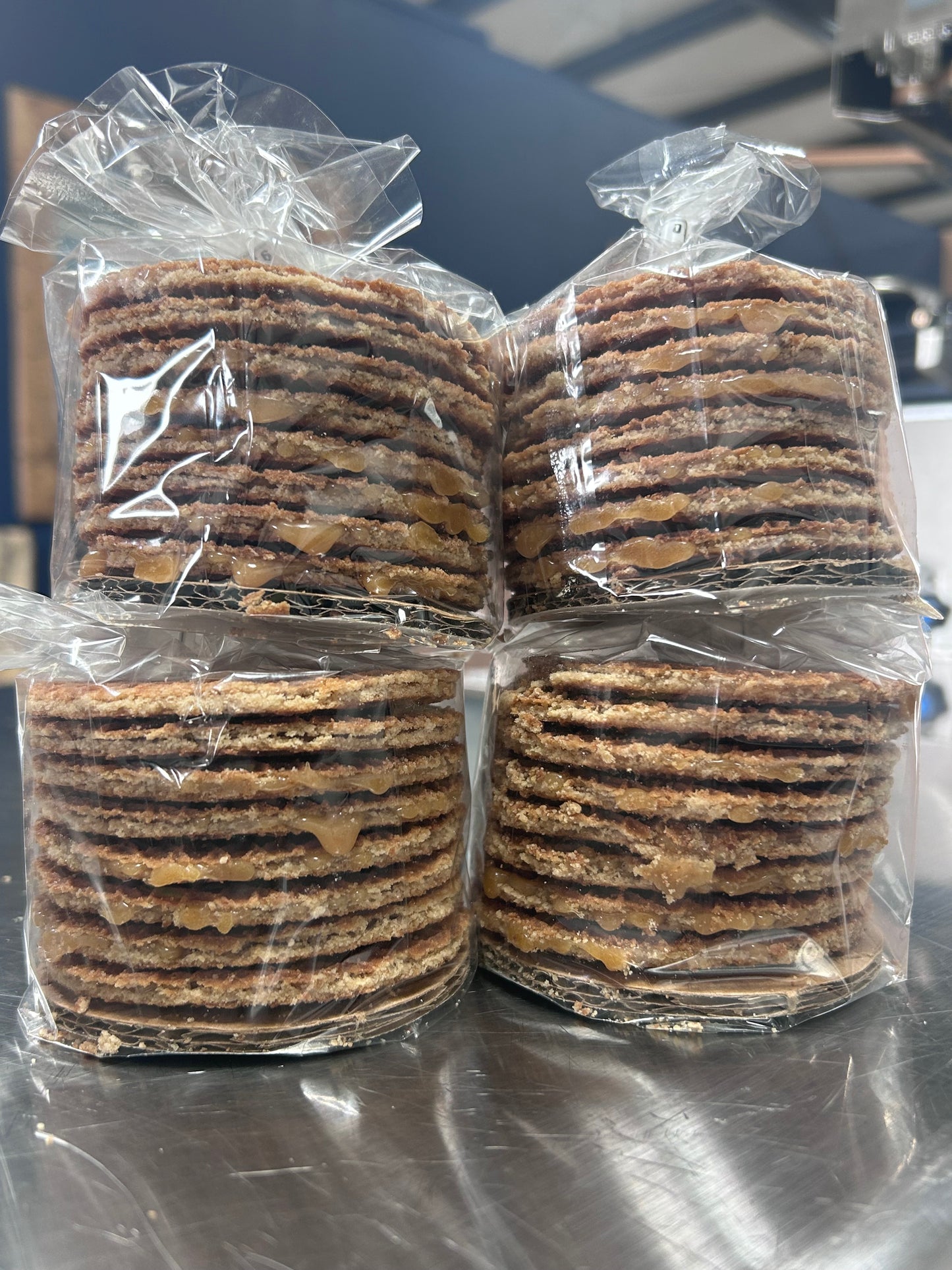 32 Gluten-free/Vegan Stroopwafels (no dairy/no eggs) in 4 bags of 8