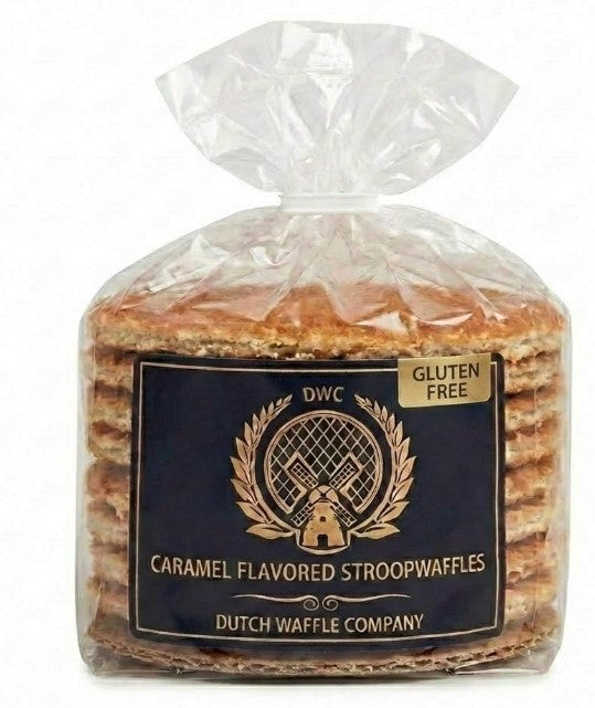 One bag with 8 fresh baked Gluten Free stroopwafels to try