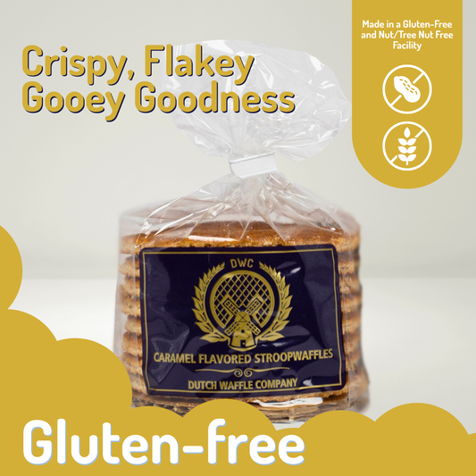 One bag with 8 fresh baked Gluten Free stroopwafels to try