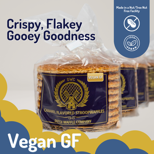 32 Gluten-free/Vegan Stroopwafels (no dairy/no eggs) in 4 bags of 8