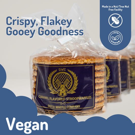 32 Gluten-free/Vegan Stroopwafels (no dairy/no eggs) in 4 bags of 8