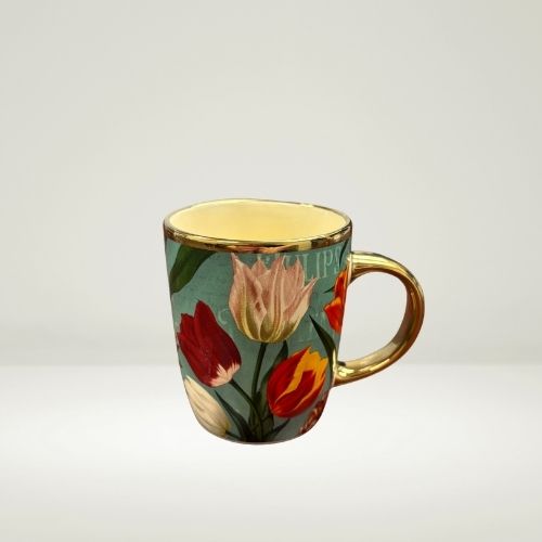Dutch Tulip Mug & Tin Gift Set, Pink or Green | Dutch Waffle Company