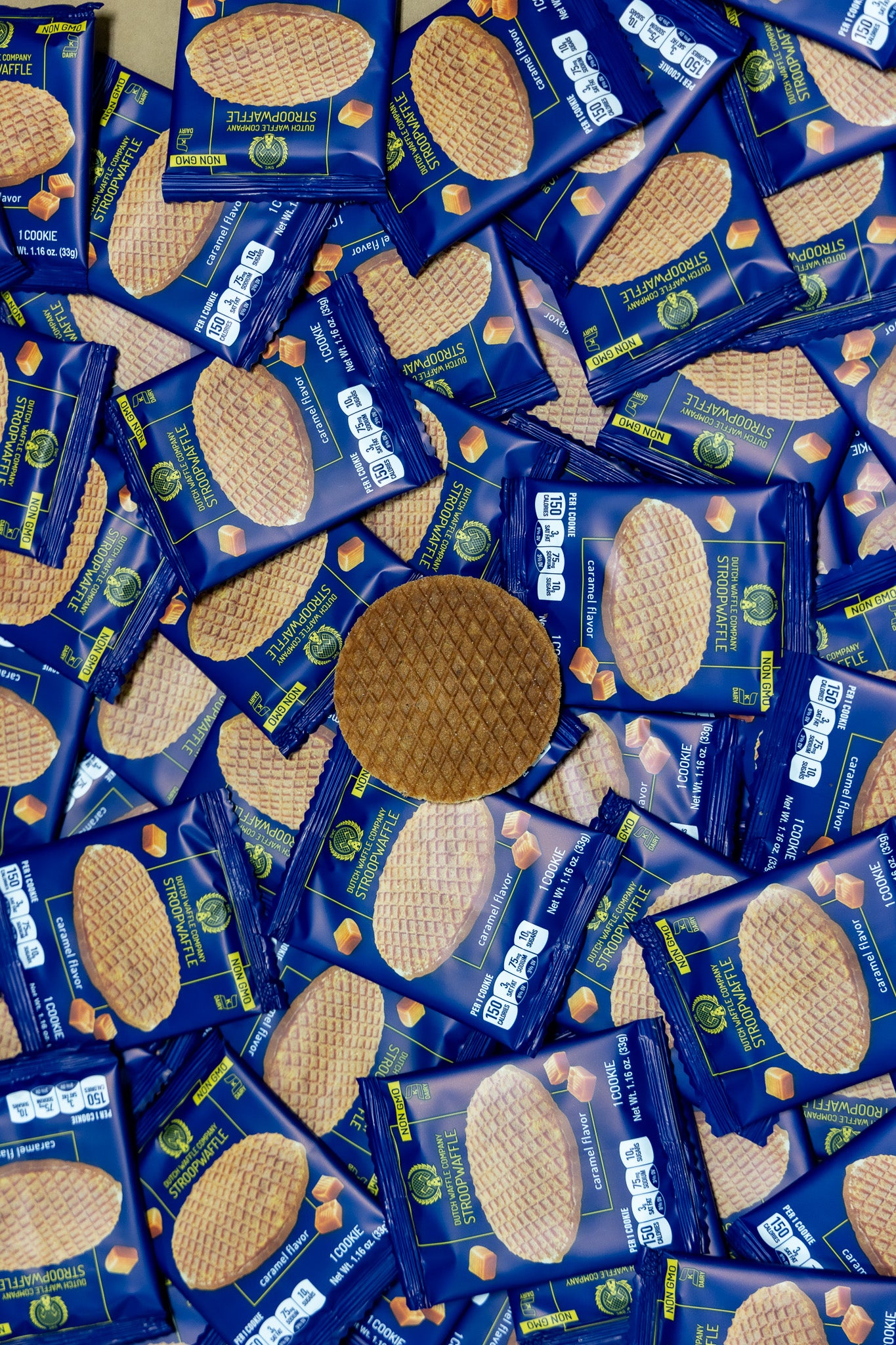 Party pack of 50 single wrapped stroopwafels