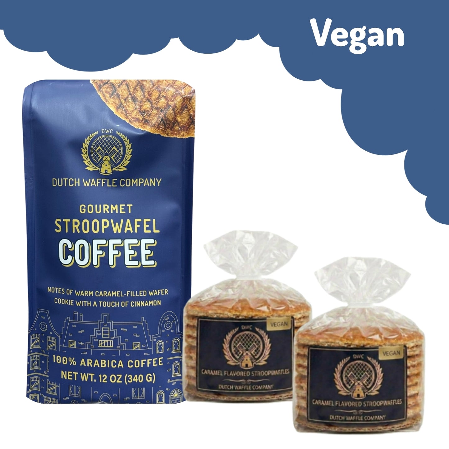 The Stroopwafel Coffee Moment™ | Coffee + 16 Vegan Stroopwafels